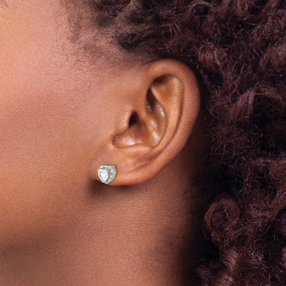 Ohrringe aus Sterling-Silber mit Weißtopas und echten Diamanten