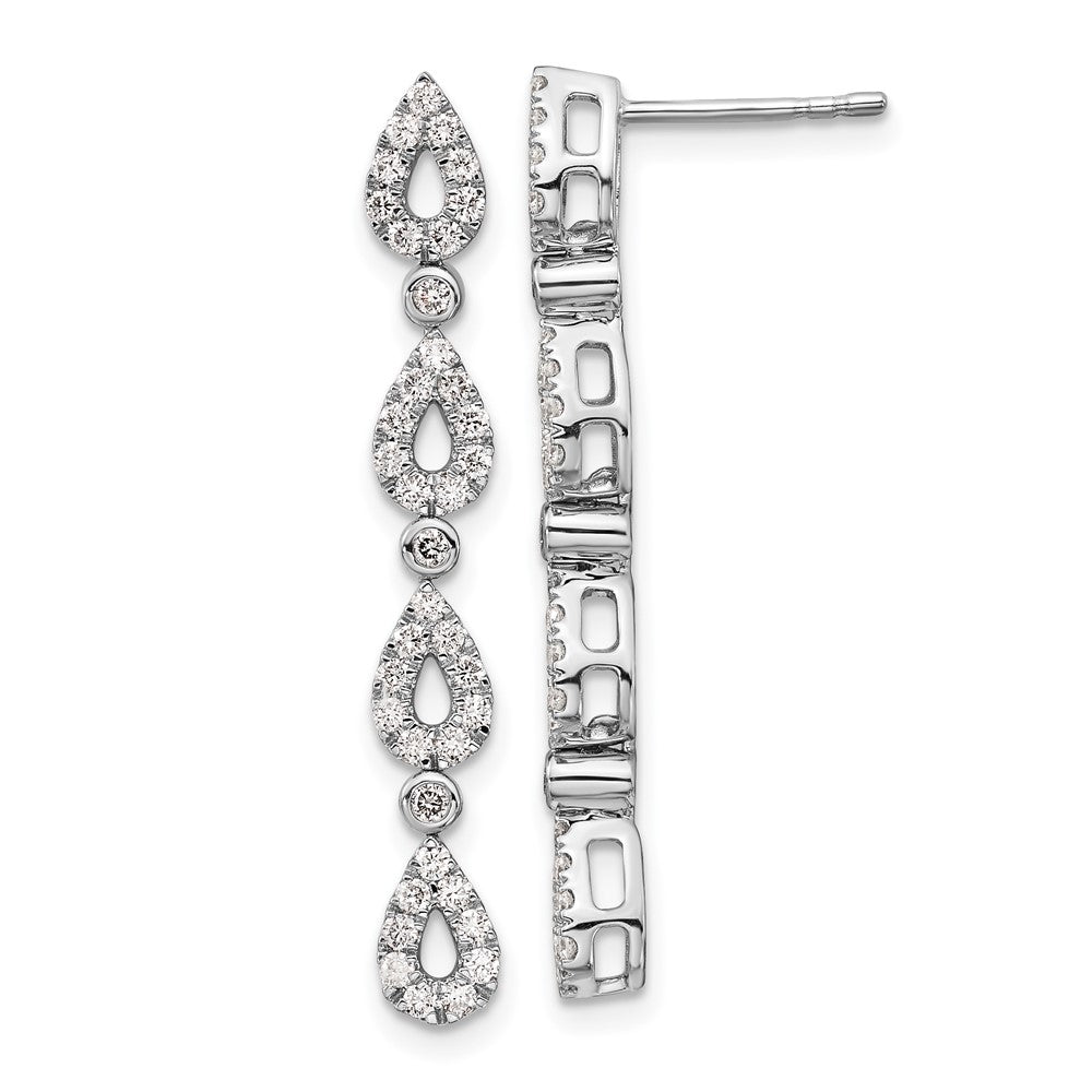 14K Weißgold 0,75 ct. Laborgezüchtete Diamant-Tropfen-Ohrhänger VS/SI+ G+