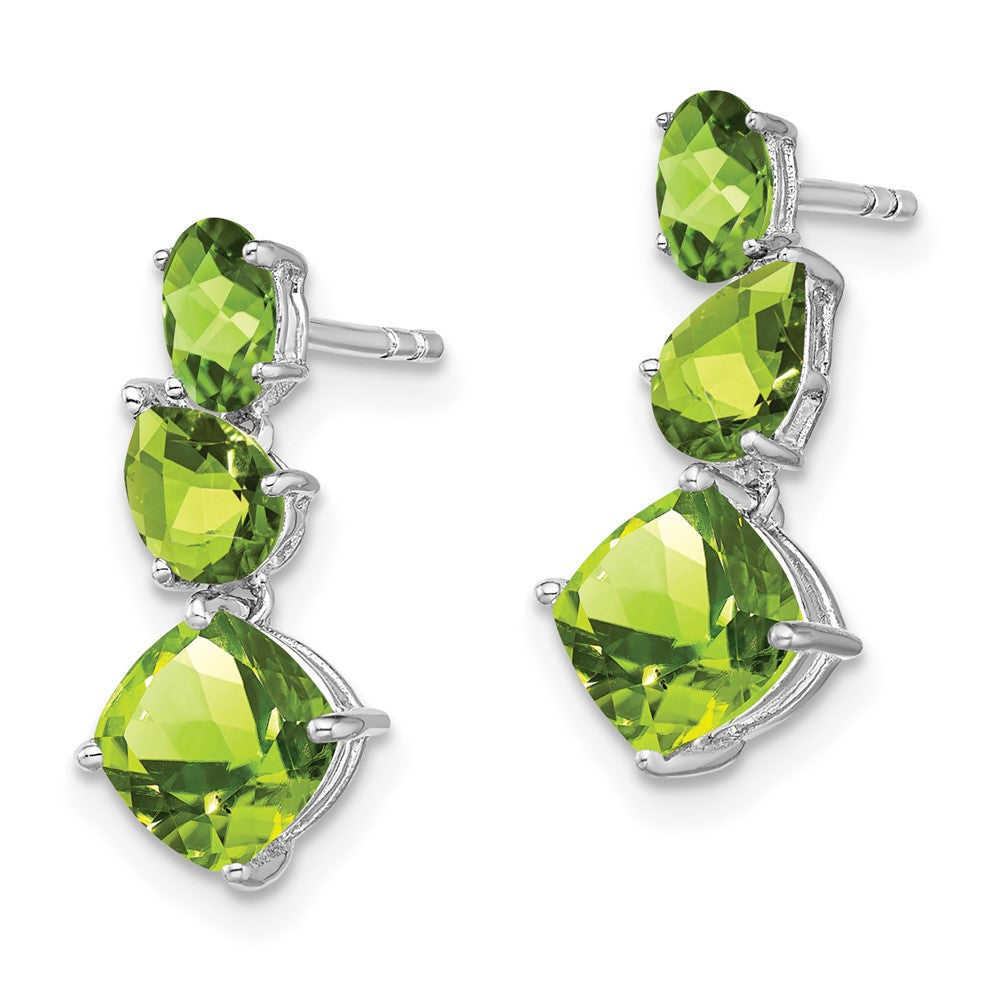 14K Weißgold Peridot-Ohrhänger