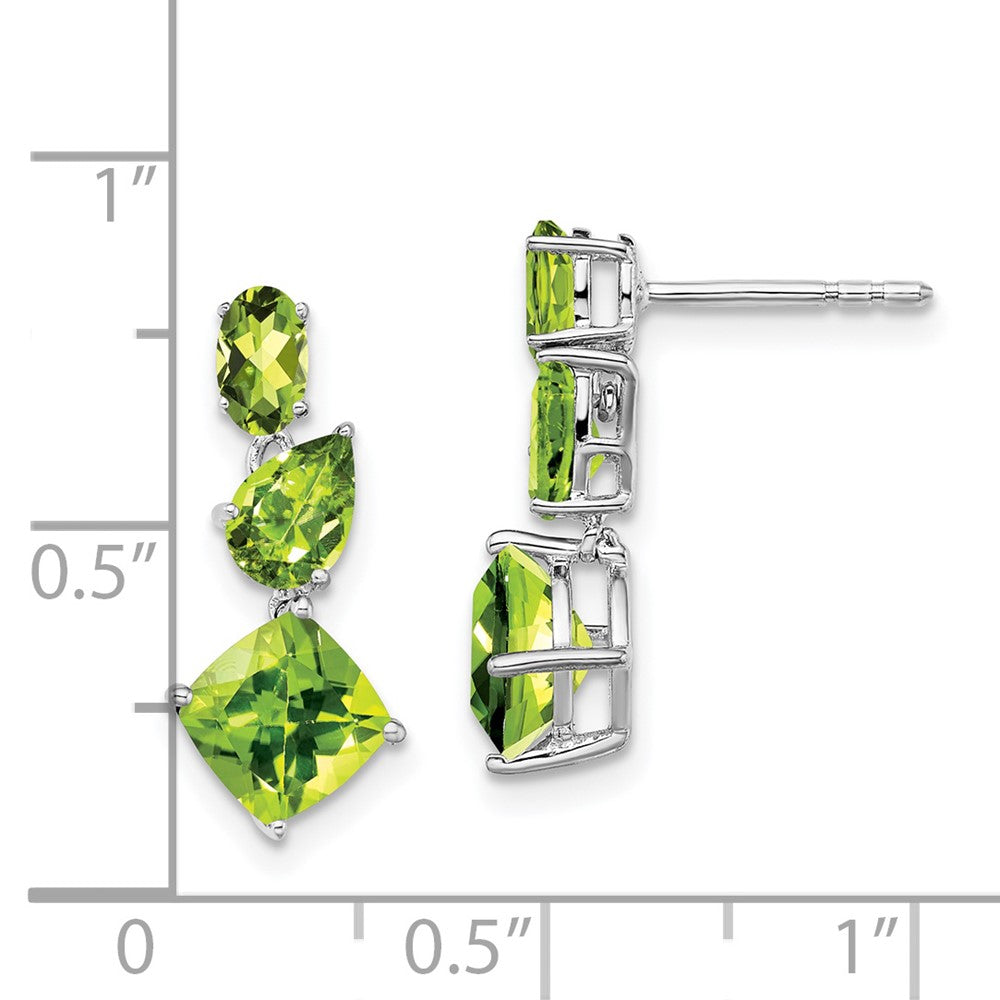 14K Weißgold Peridot-Ohrhänger