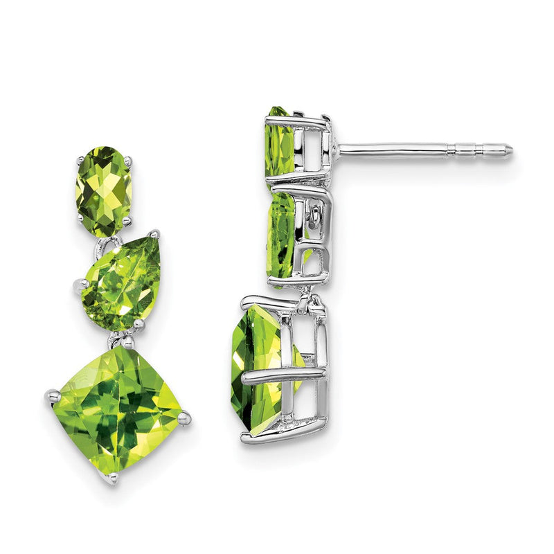 14K Weißgold Peridot-Ohrhänger