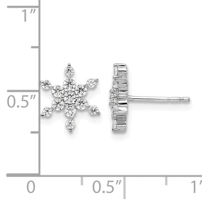 14K Weißgold Ohrstecker mit 0,5 ct. im Labor gezüchteten Diamanten VS/SI+ G+, Sternform