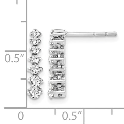 14K Weißgold Ohrhänger mit im Labor gezüchteten Diamanten, VS/SI, FGH, graduierend