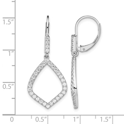 14K Weißgold 0,75 ct. Labor gezüchtete Diamant VS/SI+ G+ Fashion-Ohrhänger mit Leverback-Verschluss