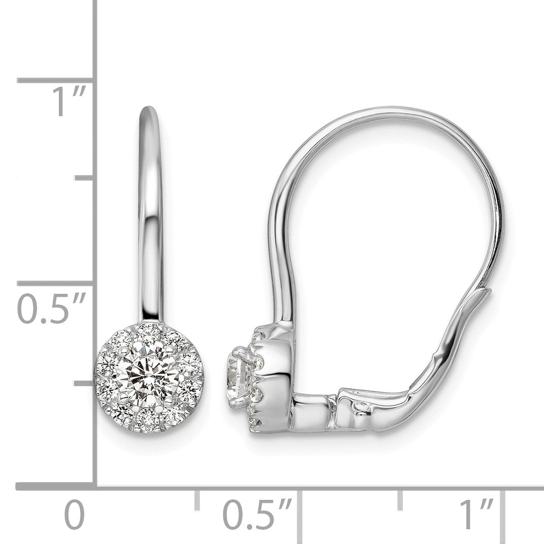 14K Weißgold Ohrhänger mit 0,75 ct. laborgezüchteten Diamanten VS/SI+ G+, Leverback-Verschluss