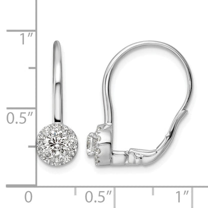 14K Weißgold Ohrhänger mit 0,75 ct. laborgezüchteten Diamanten VS/SI+ G+, Leverback-Verschluss