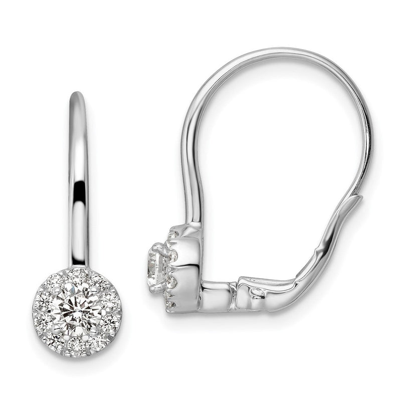 14K Weißgold Ohrhänger mit 0,75 ct. laborgezüchteten Diamanten VS/SI+ G+, Leverback-Verschluss
