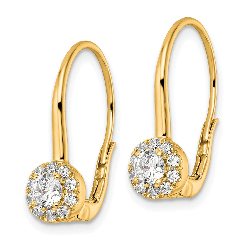 14K Gelbgold Ohrhänger mit 0,75 ct. Labor-gezüchteten Diamanten VS/SI+ G+ mit Leverback-Verschluss