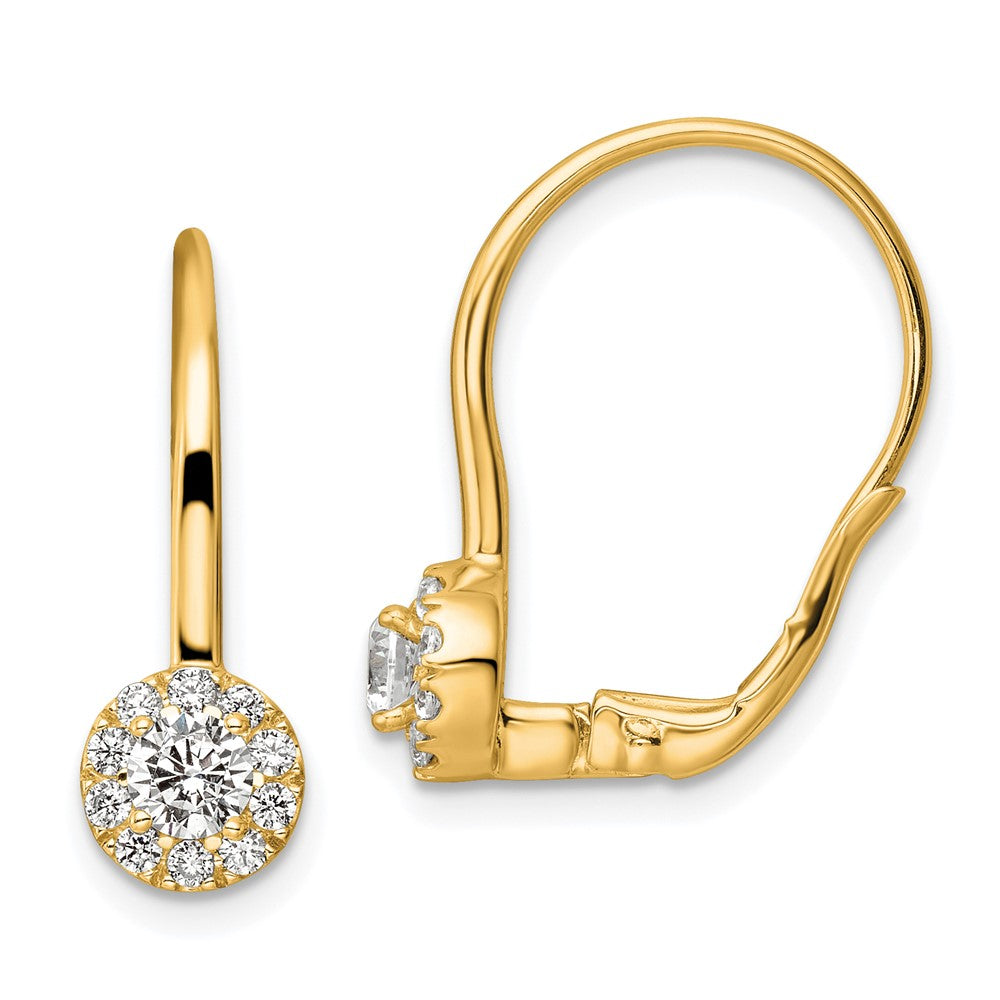 14K Gelbgold Ohrhänger mit 0,75 ct. Labor-gezüchteten Diamanten VS/SI+ G+ mit Leverback-Verschluss