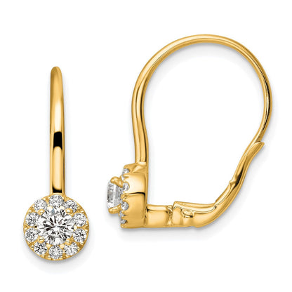 14K Gelbgold Ohrhänger mit 0,75 ct. Labor-gezüchteten Diamanten VS/SI+ G+ mit Leverback-Verschluss