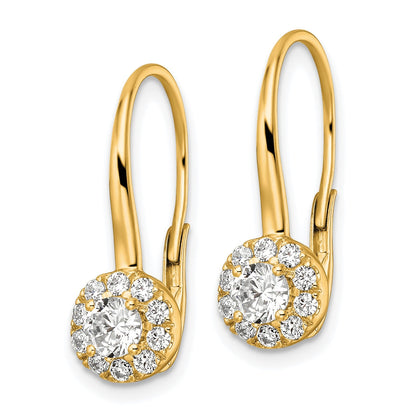 14K Gelbgold Ohrhänger mit 1,5 ct. im Labor gezüchteten Diamanten, VS/SI+, G+, komplett, mit Leverback-Verschluss