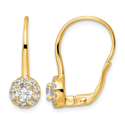 14K Gelbgold Ohrhänger mit 1,5 ct. im Labor gezüchteten Diamanten, VS/SI+, G+, komplett, mit Leverback-Verschluss