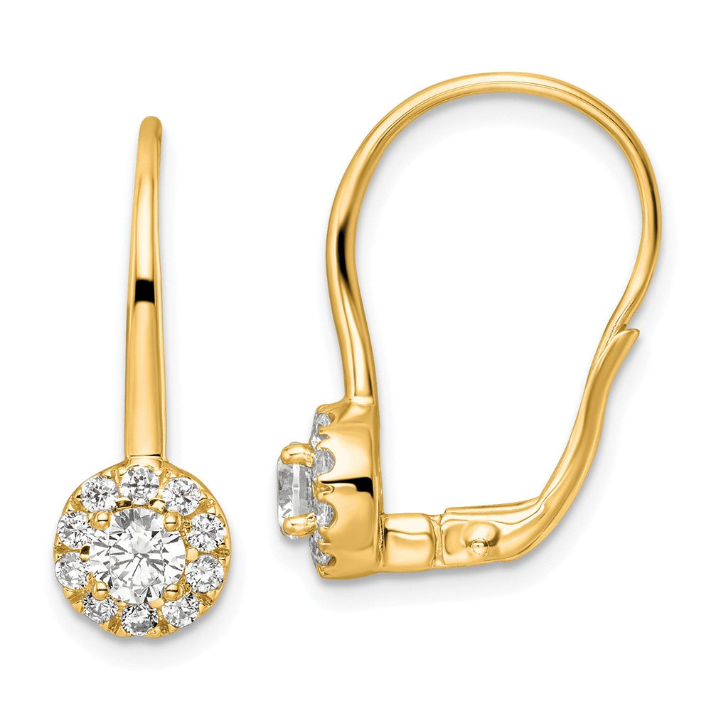 14K Gelbgold Ohrhänger mit 1,5 ct. im Labor gezüchteten Diamanten, VS/SI+, G+, komplett, mit Leverback-Verschluss
