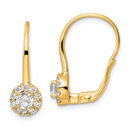 14K Gelbgold Ohrhänger mit 1,5 ct. im Labor gezüchteten Diamanten, VS/SI+, G+, komplett, mit Leverback-Verschluss