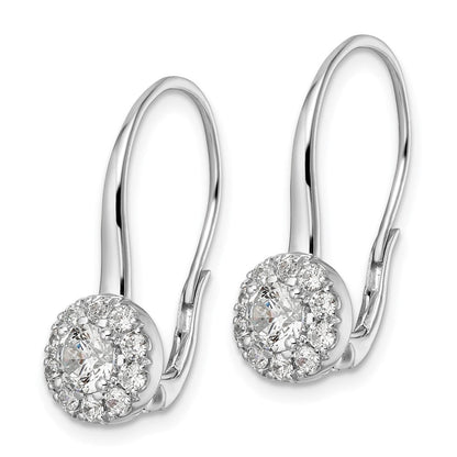 14K Weißgold Ohrhänger mit 1,5 ct. im Labor gezüchteten Diamanten, VS/SI+ G+, komplett, mit Leverback-Verschluss