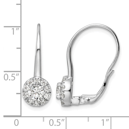 14K Weißgold Ohrhänger mit 1,5 ct. im Labor gezüchteten Diamanten, VS/SI+ G+, komplett, mit Leverback-Verschluss