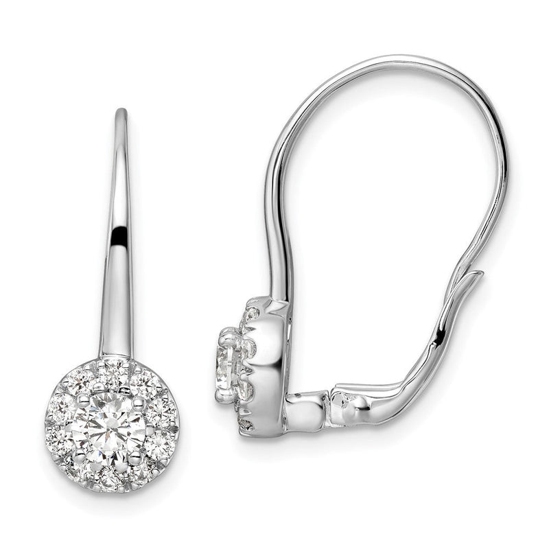 14K Weißgold Ohrhänger mit 1,5 ct. im Labor gezüchteten Diamanten, VS/SI+ G+, komplett, mit Leverback-Verschluss