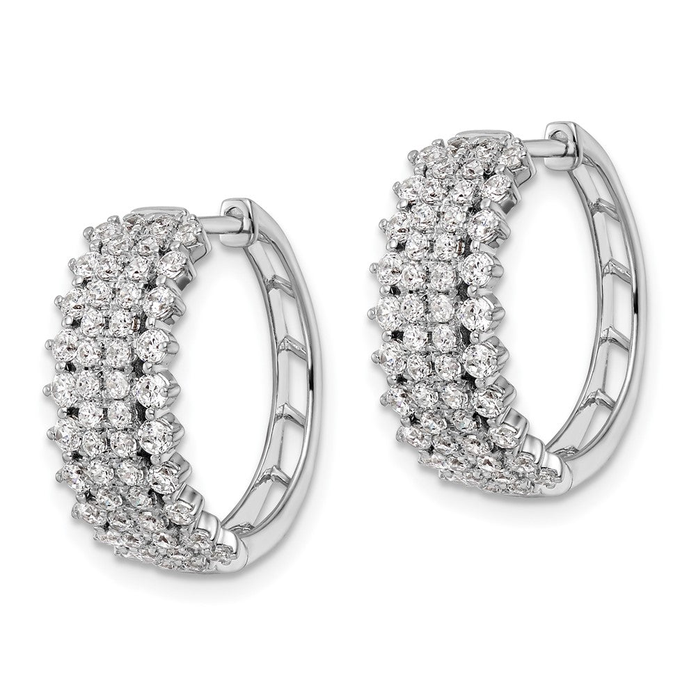 14K Weißgold Creolen mit Scharnier, 1,5 ct. laborgezüchtete Diamanten, VS/SI+ G+