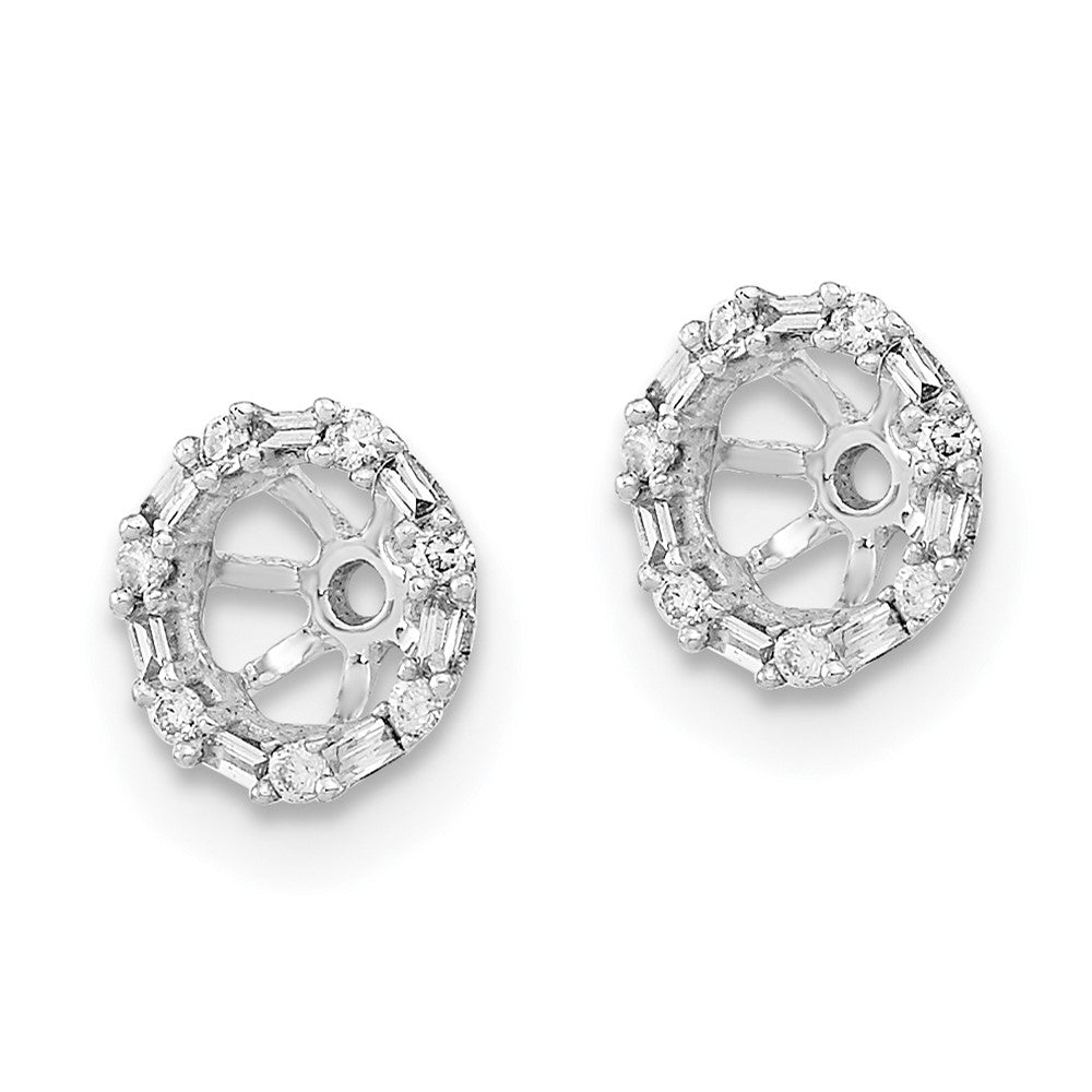10K Weißgold Diamant Ohrring Jacken