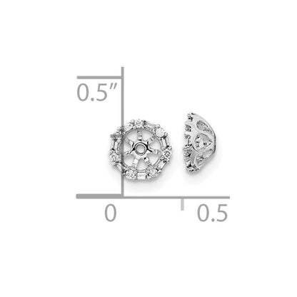 10K Weißgold Diamant Ohrring Jacken