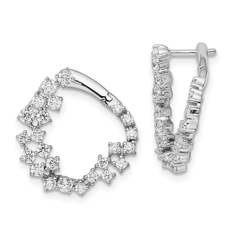 14K Weißgold True Origin 1 1/2 Karat Im Labor Gezüchtet Diamant Vs Def Fantasie Creolen