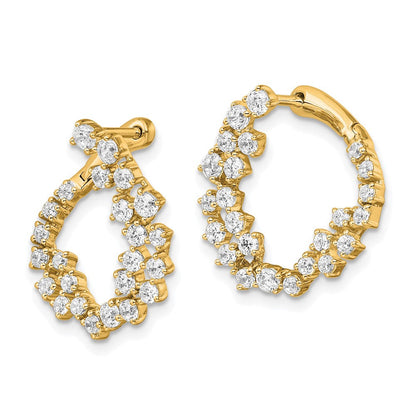 14K Gelbgold True Origin 1 1/2 Karat Im Labor Gezüchtet Diamant Vs Def Fantasie Creolen