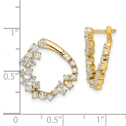 14K Gelbgold True Origin 1 1/2 Karat Im Labor Gezüchtet Diamant Vs Def Fantasie Creolen