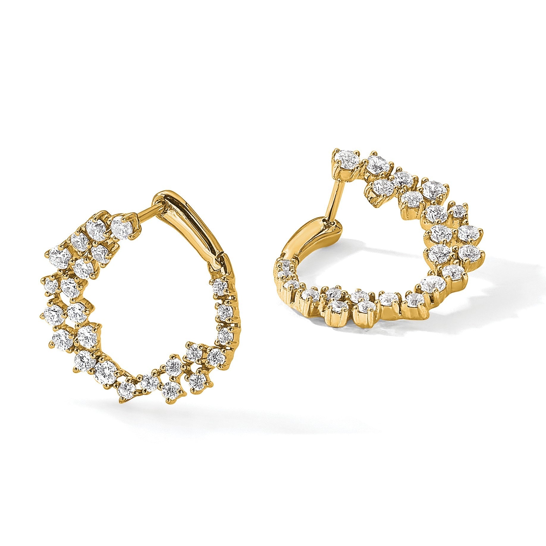 14K Gelbgold True Origin 1 1/2 Karat Im Labor Gezüchtet Diamant Vs Def Fantasie Creolen