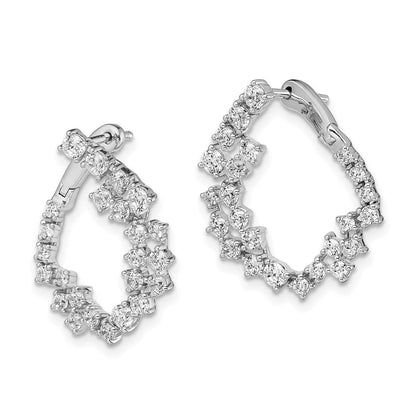 14K Weißgold True Origin 2 Karat Im Labor Gezüchtet Diamant Vs Def Fantasie Creolen
