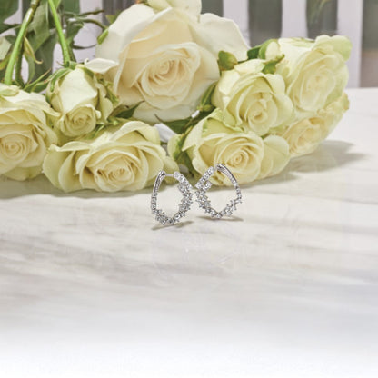 14K Weißgold True Origin 2 Karat Im Labor Gezüchtet Diamant Vs Def Fantasie Creolen