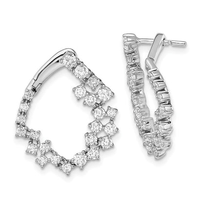 14K Weißgold True Origin 2 Karat Im Labor Gezüchtet Diamant Vs Def Fantasie Creolen