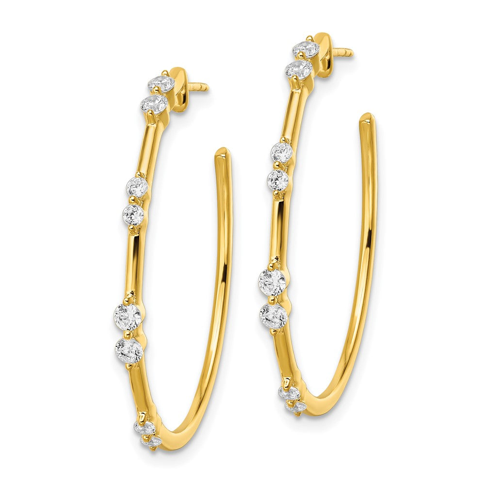 14K Gelbgold True Origin 5/8 Karat Im Labor Gezüchtet Diamant Vs Def Stecker Creolen