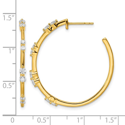 14K Gelbgold True Origin 5/8 Karat Im Labor Gezüchtet Diamant Vs Def Stecker Creolen