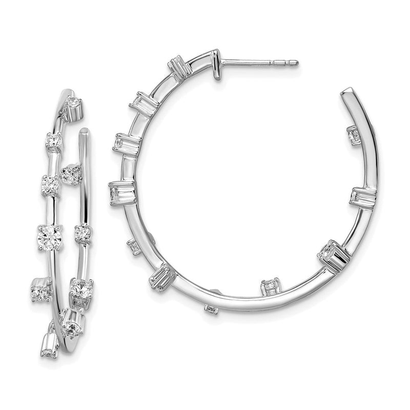 14K Weißgold True Origin 1 Karat Im Labor Gezüchtet Diamant Vs Def Stecker Creolen