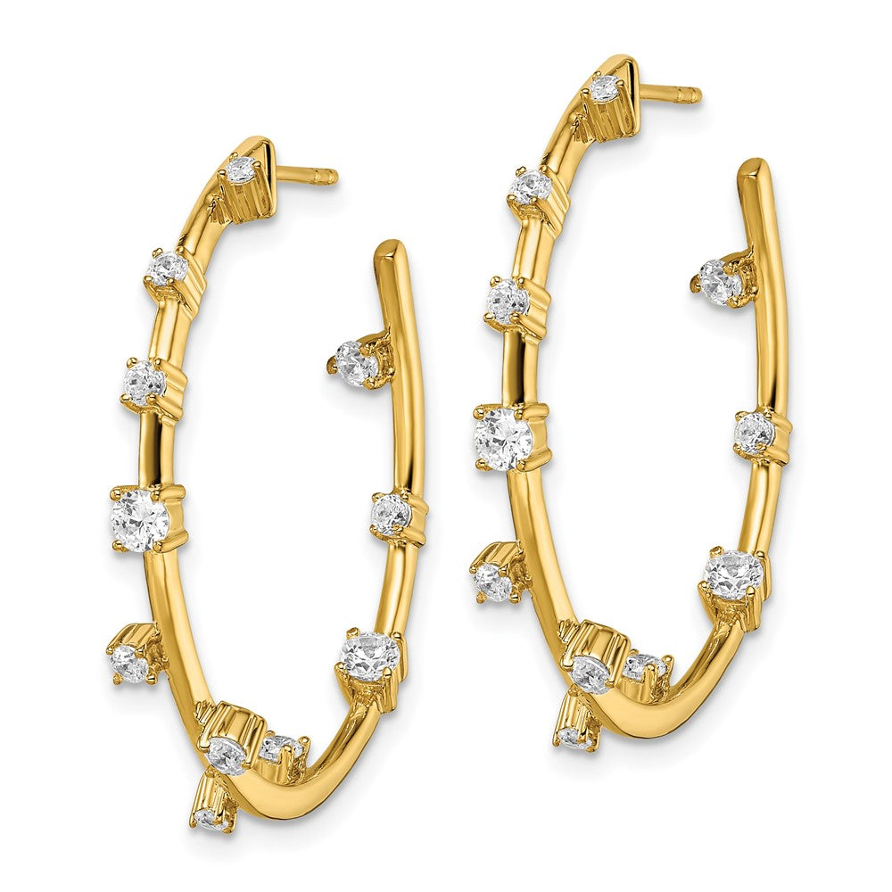 14K Gelbgold True Origin 1 Karat Im Labor Gezüchtet Diamant Vs Def Stecker Creolen