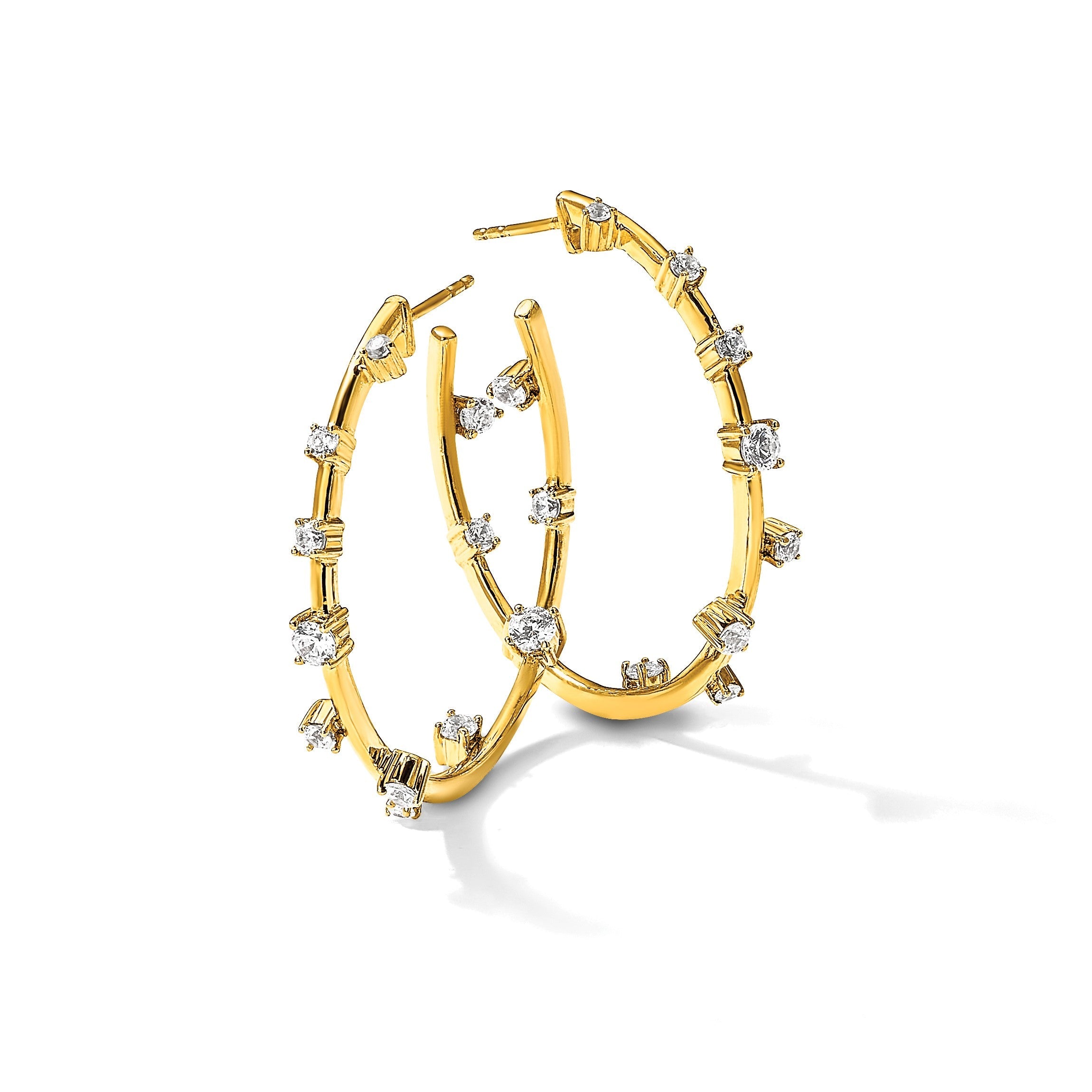 14K Gelbgold True Origin 1 Karat Im Labor Gezüchtet Diamant Vs Def Stecker Creolen