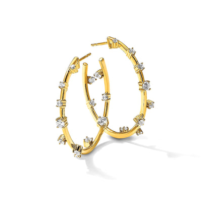 14K Gelbgold True Origin 1 Karat Im Labor Gezüchtet Diamant Vs Def Stecker Creolen