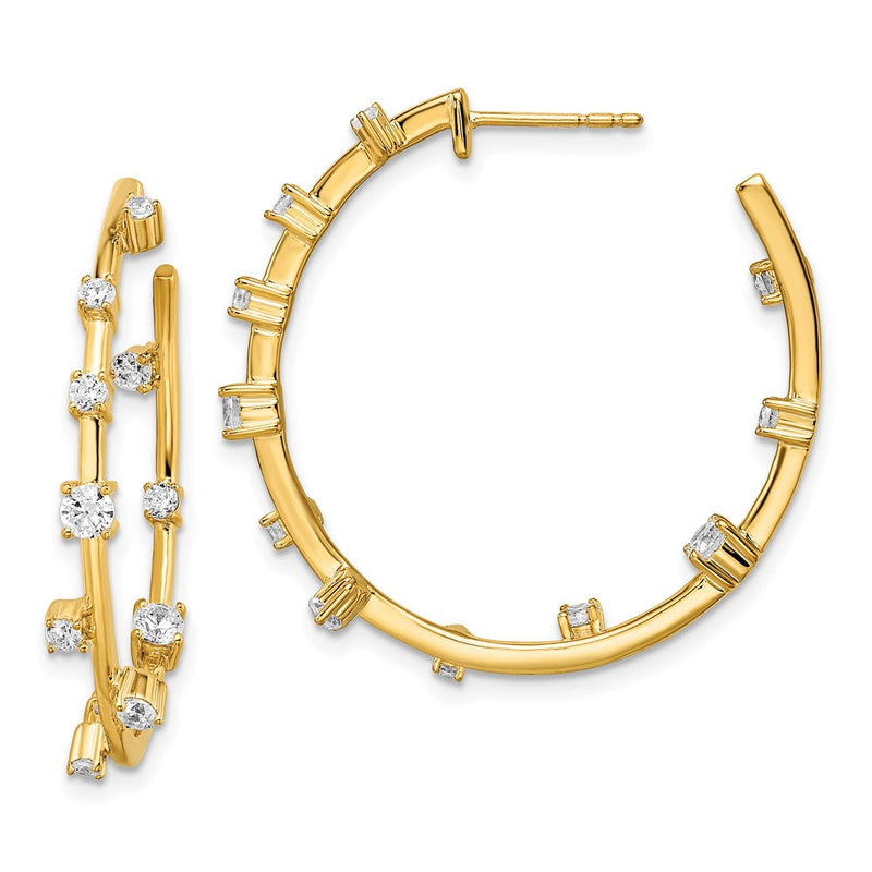 14K Gelbgold True Origin 1 Karat Im Labor Gezüchtet Diamant Vs Def Stecker Creolen