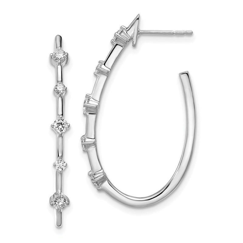 14K Weißgold True Origin 1/2 Karat Im Labor Gezüchtet Diamant Vs Def Stecker Creolen
