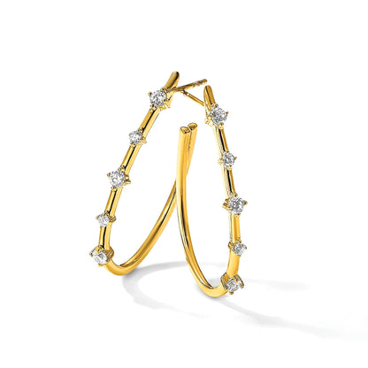 14K Gelbgold True Origin 1/2 Karat Im Labor Gezüchtet Diamant Vs Def Stecker Creolen