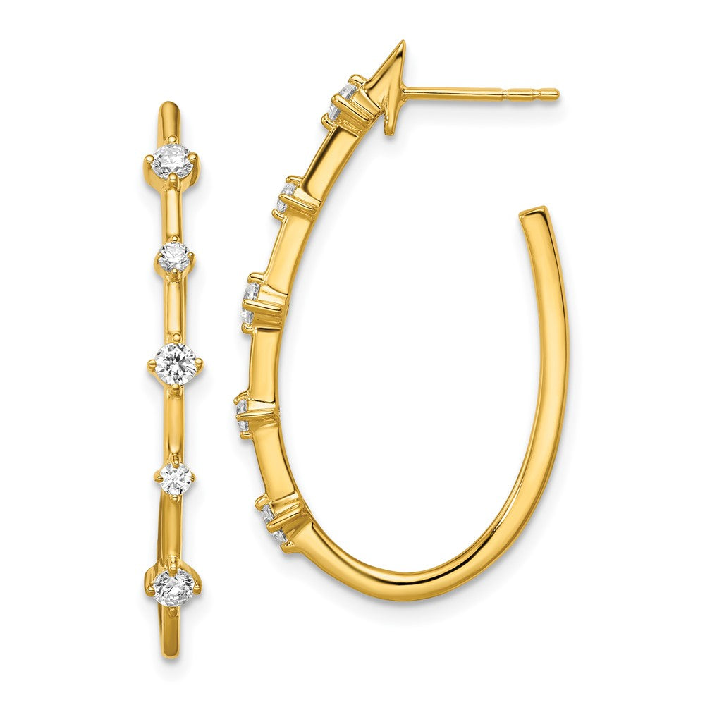 14K Gelbgold True Origin 1/2 Karat Im Labor Gezüchtet Diamant Vs Def Stecker Creolen