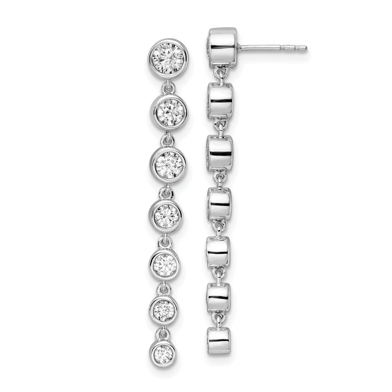 14K Weißgold True Origin 1 1/2 Karat Im Labor Gezüchtet Diamant Vs Def Abgestuft Hängend Stecker Ohrring