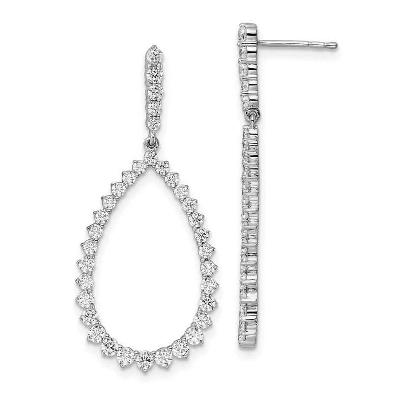 14K Weißgold True Origin 1 1/2 Karat Im Labor Gezüchtet Diamant Vs Def Fantasie Hängend Creolen