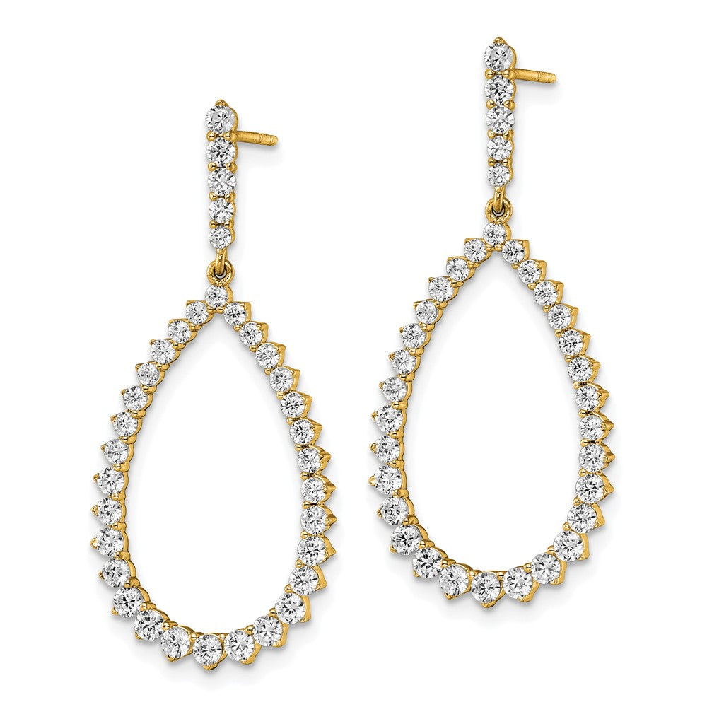 14K Gelbgold True Origin 1 1/2 Karat Im Labor Gezüchtet Diamant Vs Def Fantasie Hängend Creolen
