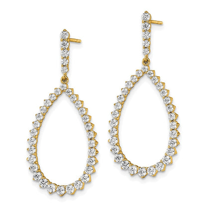 14K Gelbgold True Origin 1 1/2 Karat Im Labor Gezüchtet Diamant Vs Def Fantasie Hängend Creolen
