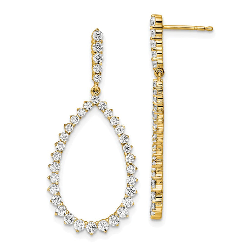 14K Gelbgold True Origin 1 1/2 Karat Im Labor Gezüchtet Diamant Vs Def Fantasie Hängend Creolen