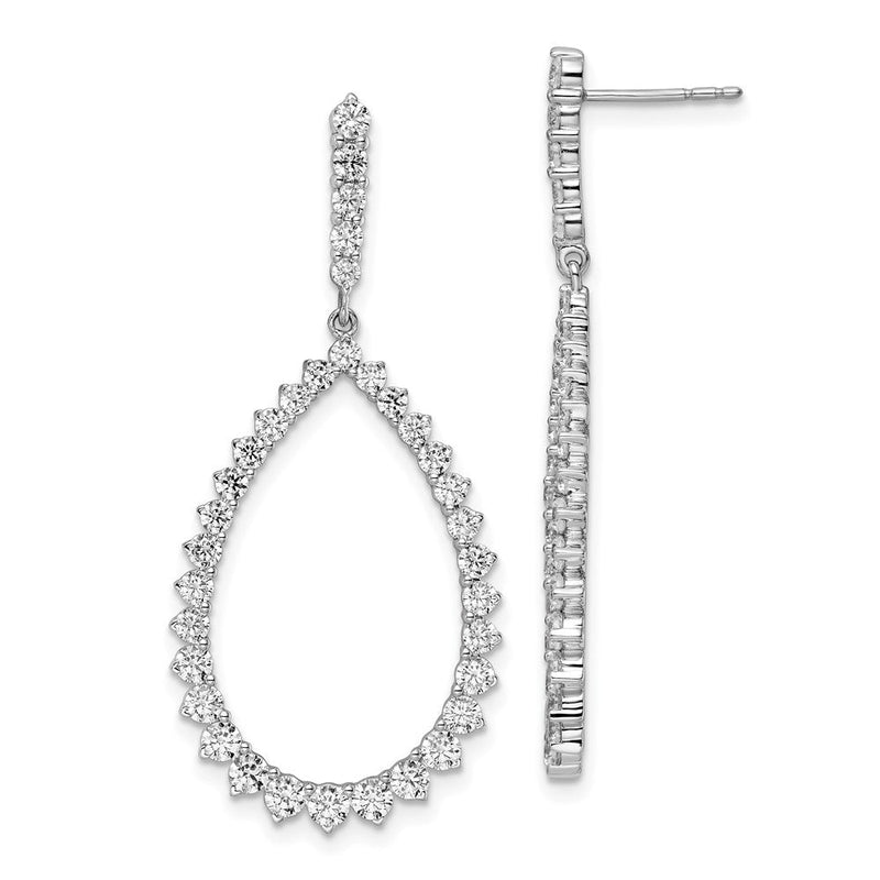 14K Weißgold True Origin 3 Karat Im Labor Gezüchtet Diamant Vs Def Fantasie Hängend Creolen