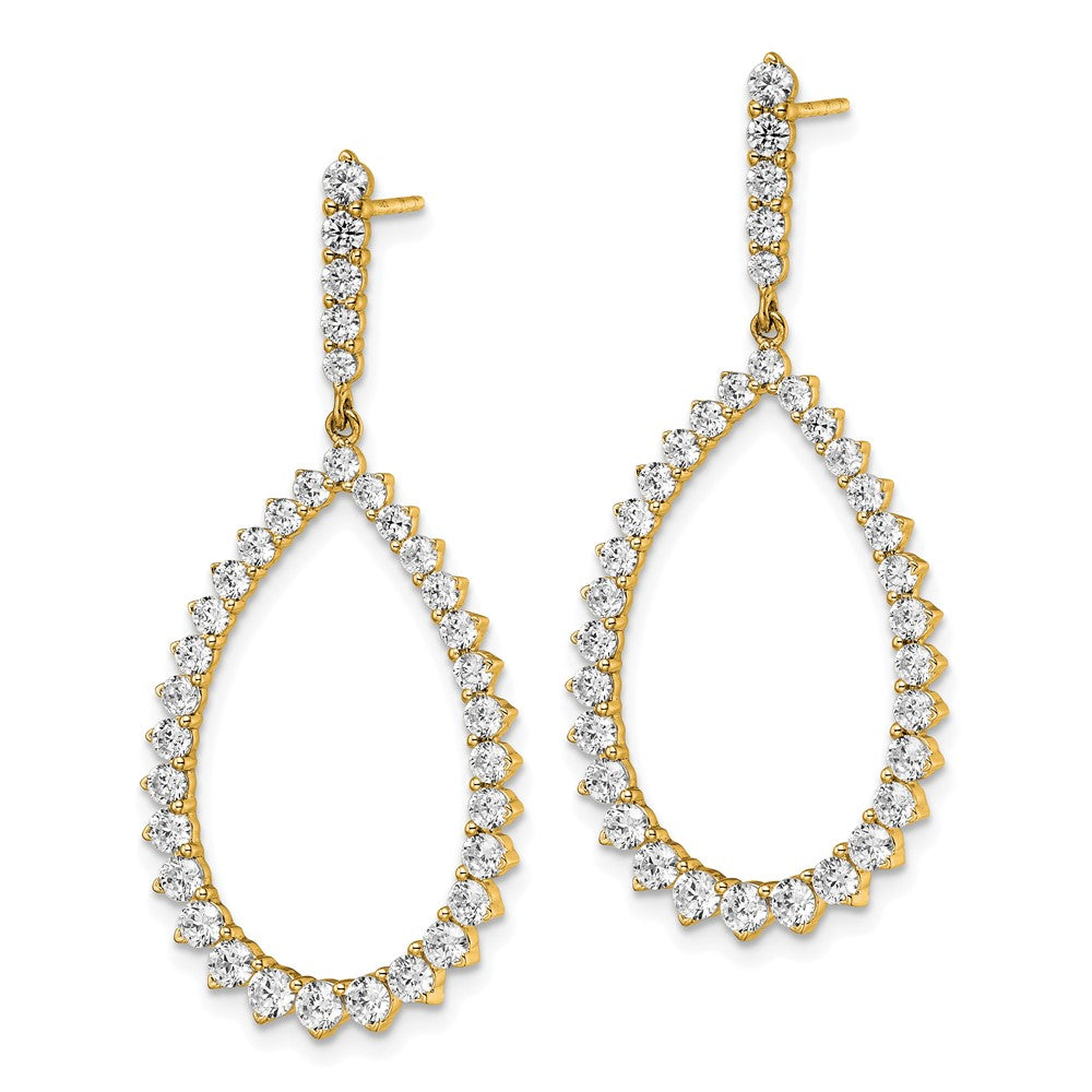 14K Gelbgold True Origin 3 Karat Im Labor Gezüchtet Diamant Vs Def Fantasie Hängend Creolen