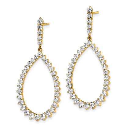 14K Gelbgold True Origin 3 Karat Im Labor Gezüchtet Diamant Vs Def Fantasie Hängend Creolen