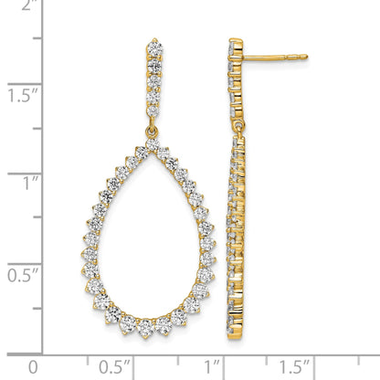 14K Gelbgold True Origin 3 Karat Im Labor Gezüchtet Diamant Vs Def Fantasie Hängend Creolen